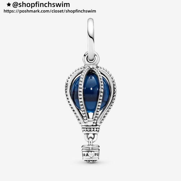 Pandora Blue Hot Air Balloon Travel Charm - Picture 3 of 6